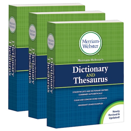 Merriam-Webster Merriam-Websters Dictionary and Thesaurus, Mass-Market, 2020, PK3 9780877792932